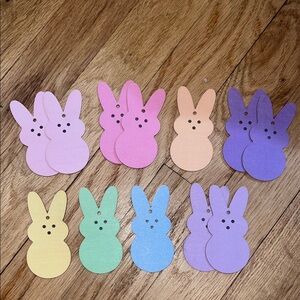 Pastel Bunny Die-Cut Wooden Gift - 12 Tags